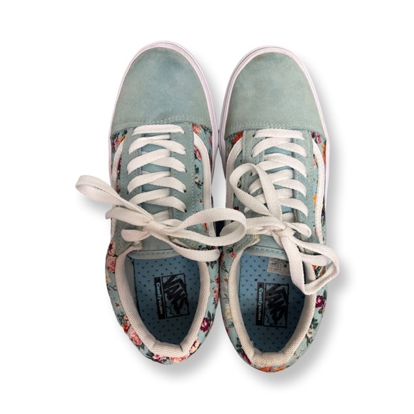 Vans Old Skool Comfort Cushion Floral Sneakers  6 Blue Floral - Picture 8 of 16
